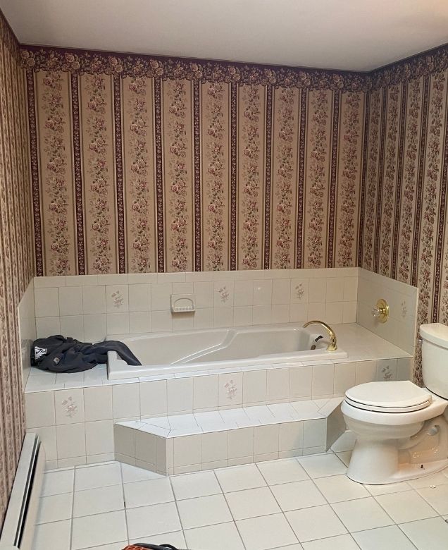 Nassau County Modern Bathroom Renovation Before